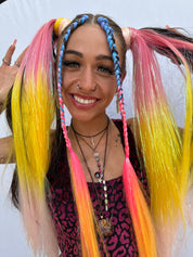 Tangerine Dream - Ombre Tinsel Braiding Hair