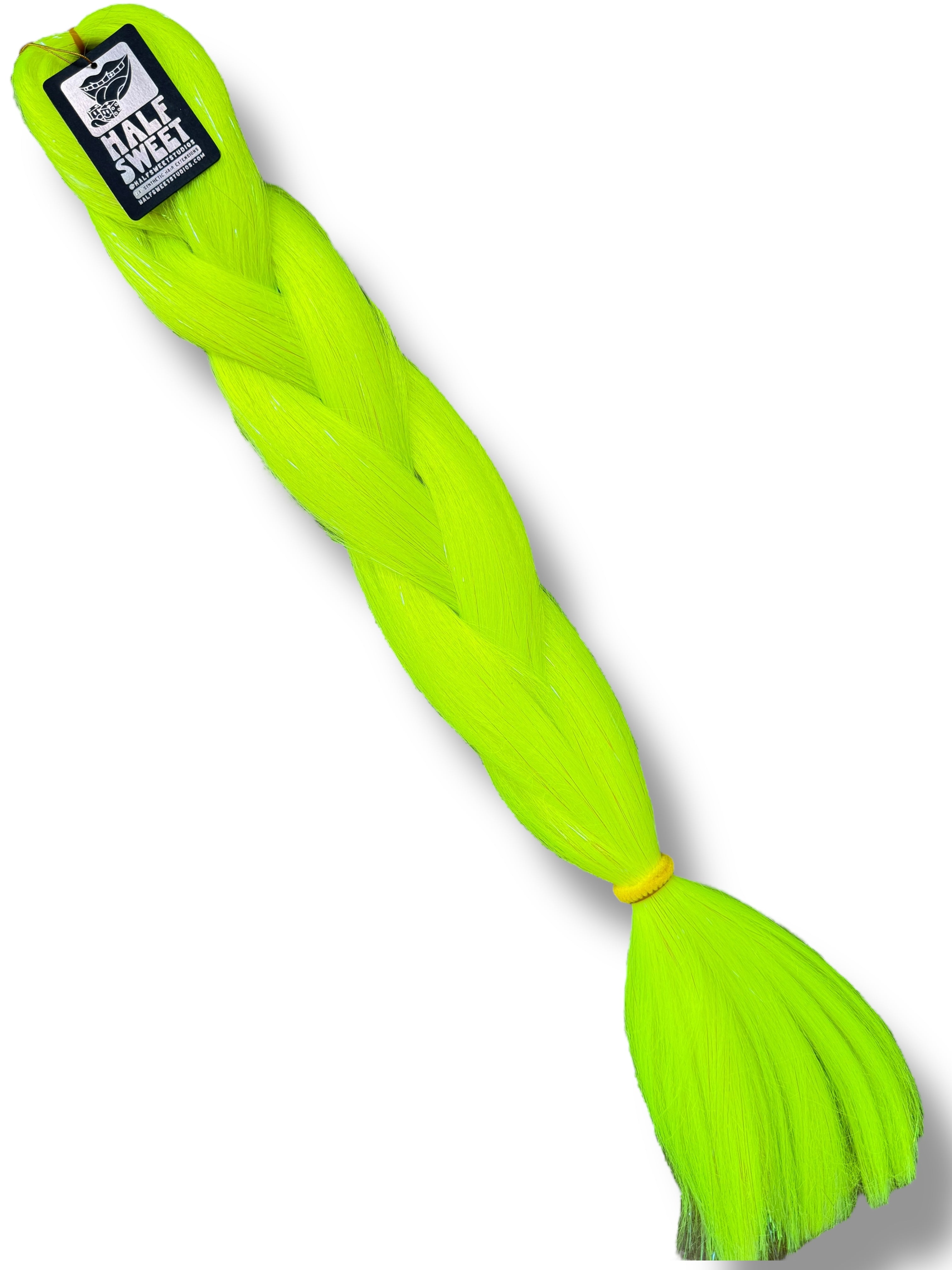 Influence - UV Neon Yellow Tinsel Braiding Hair
