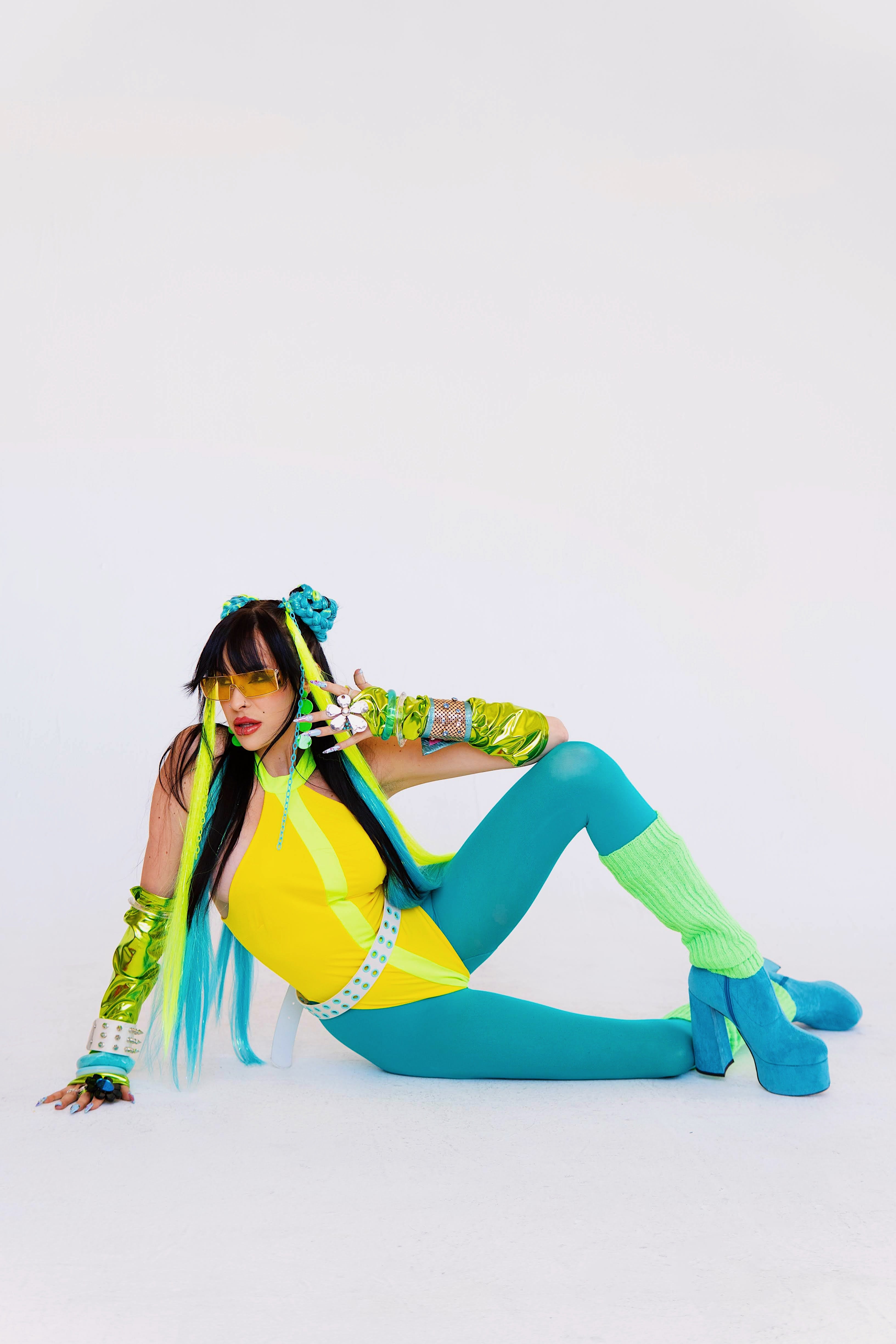 Place To Be - Teal Tinsel Braiding Hair
