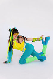 Influence - UV Neon Yellow Tinsel Braiding Hair