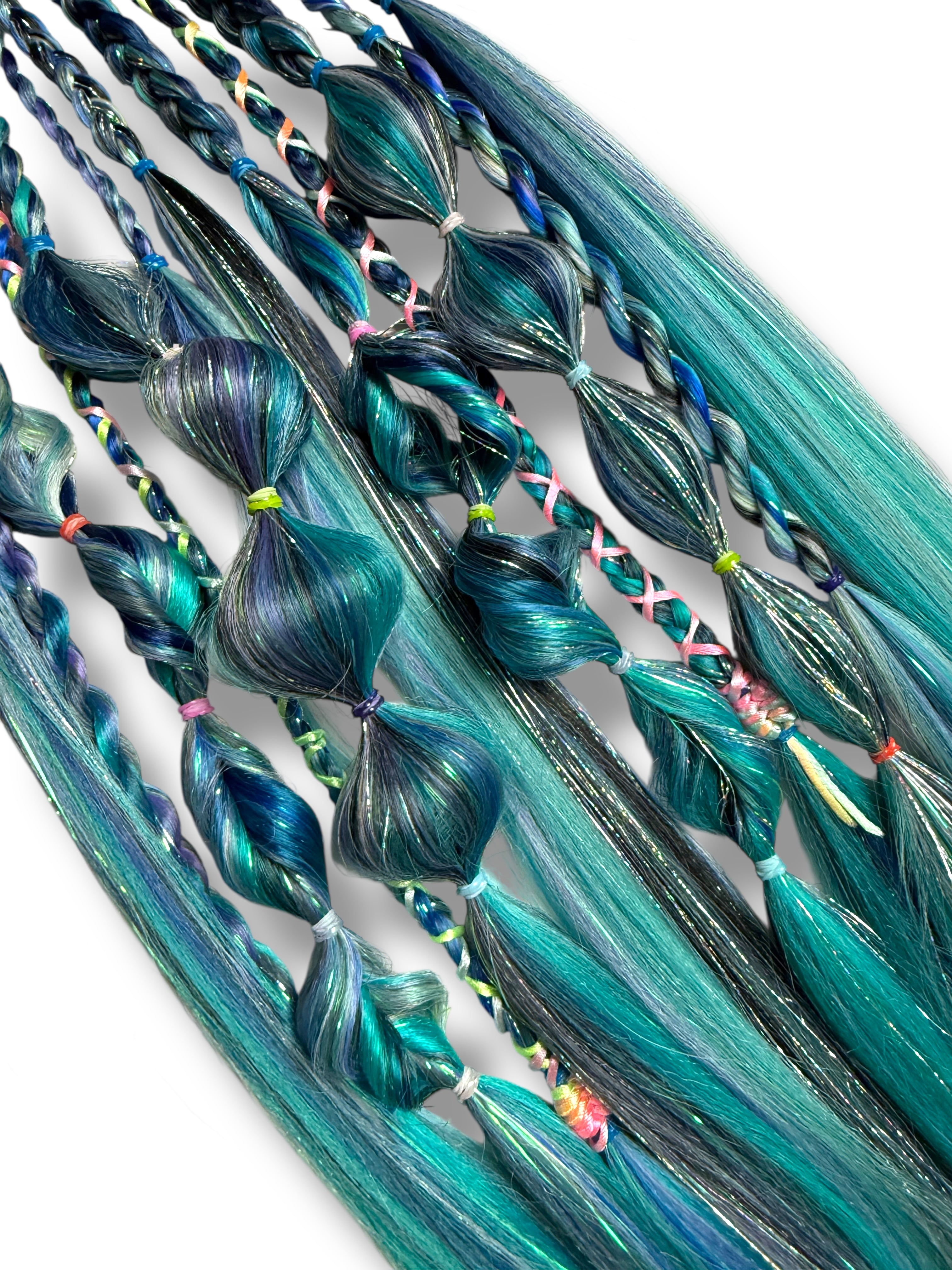 Laser Lizard - Tie-In Braid Extension Set (+FREE Charms)