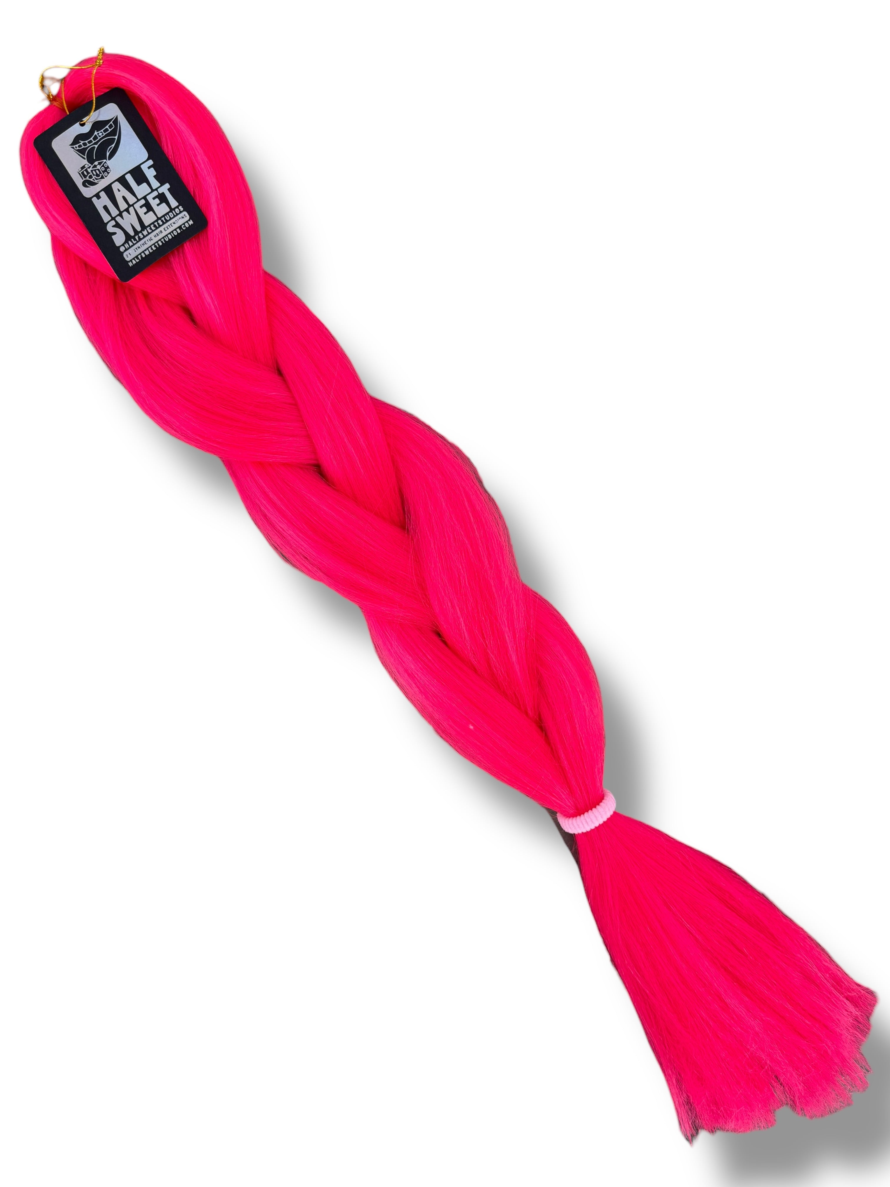 Moth To a Flame - UV Neon Pink Braiding Hair