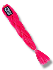 Moth to a Flame - UV Neon Pink Tinsel Braiding Hair