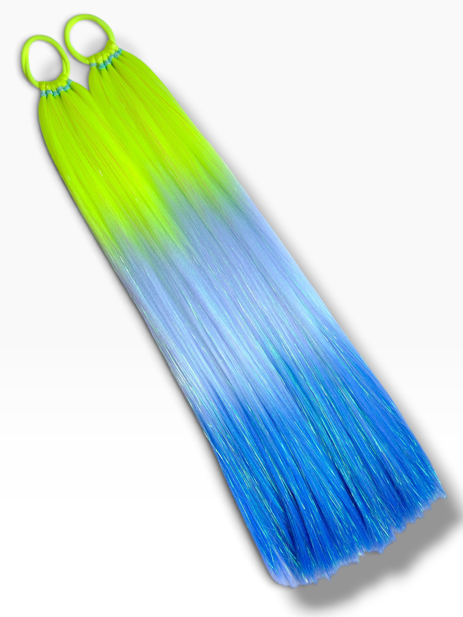 Not That Deep - Long Ombré Tinsel Ponytail Extension Set of 2