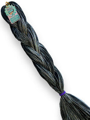 Supervillain - Black with Silver Tinsel Braiding Hair