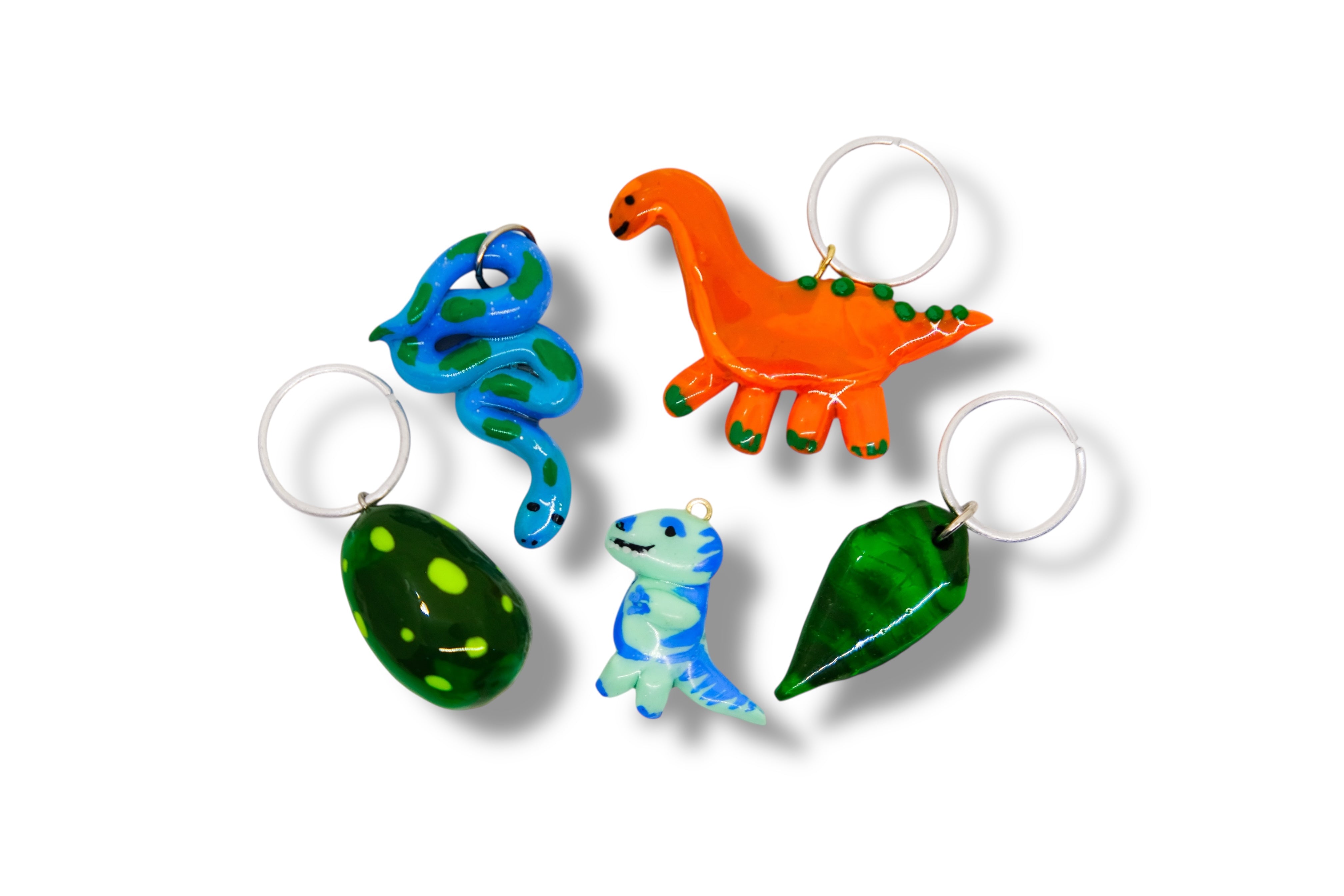 Handmade & Painted Dino Charm Mystery 5 Pack
