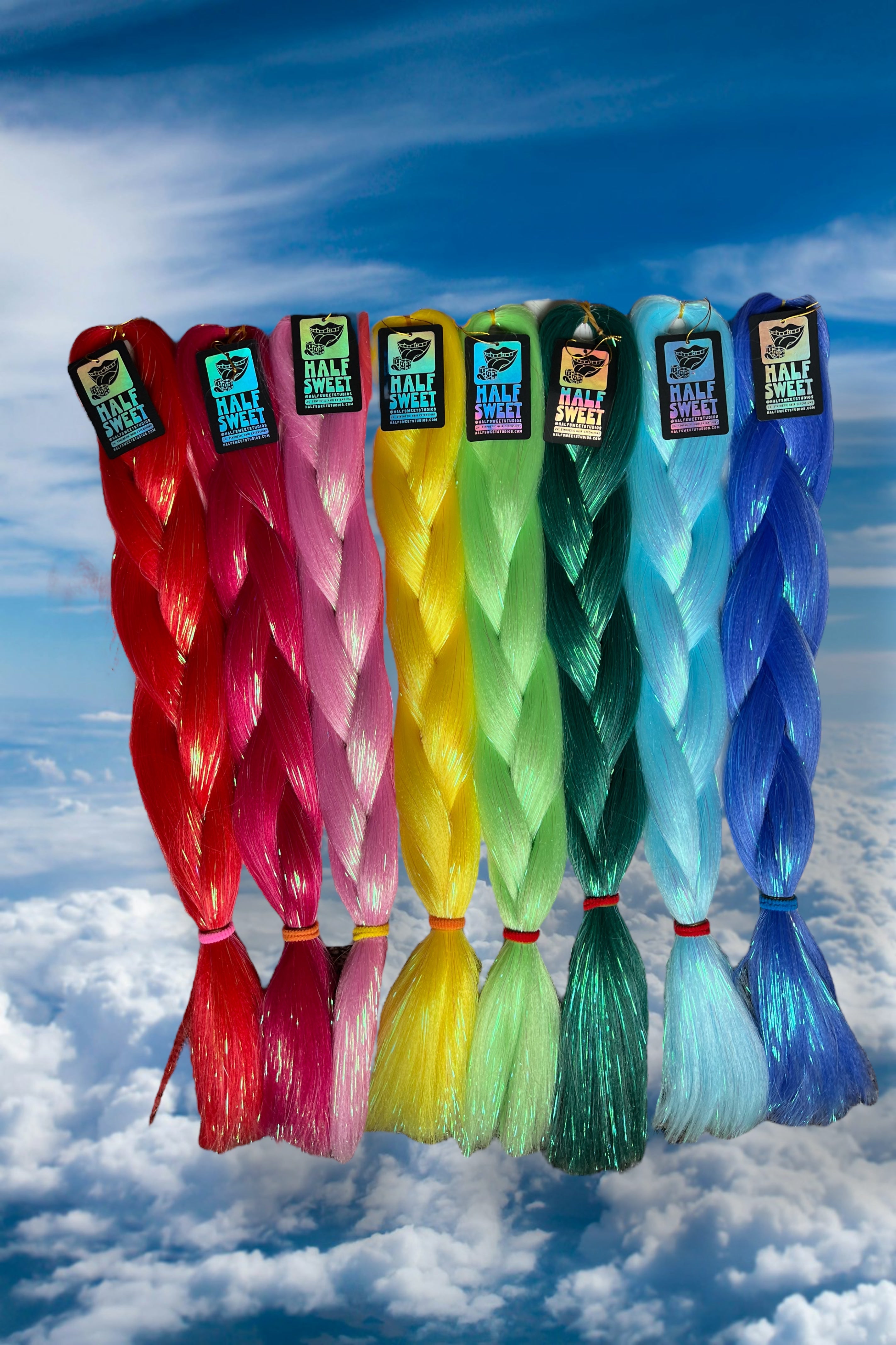 Rainbow Braiding Hair Bundle - Tinsel