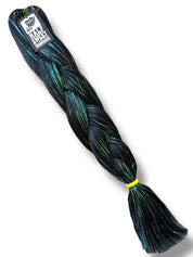 Supervillain - Black with Iridescent Tinsel Braiding Hair