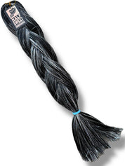 Supervillain - Black with Silver Tinsel Braiding Hair