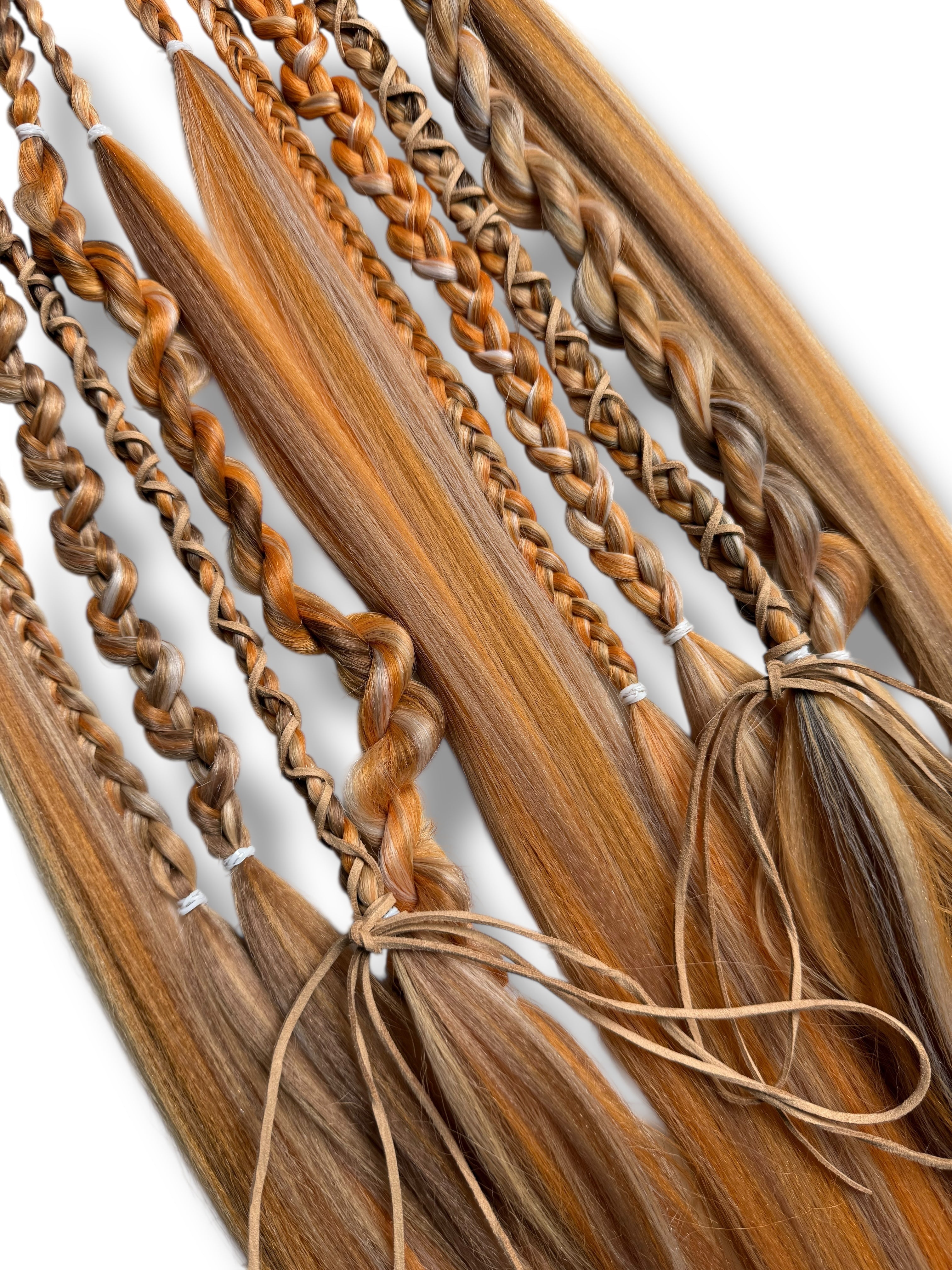 Sandstorm Saurus - Tie-In Braid Extension Set (+FREE CHARMS)