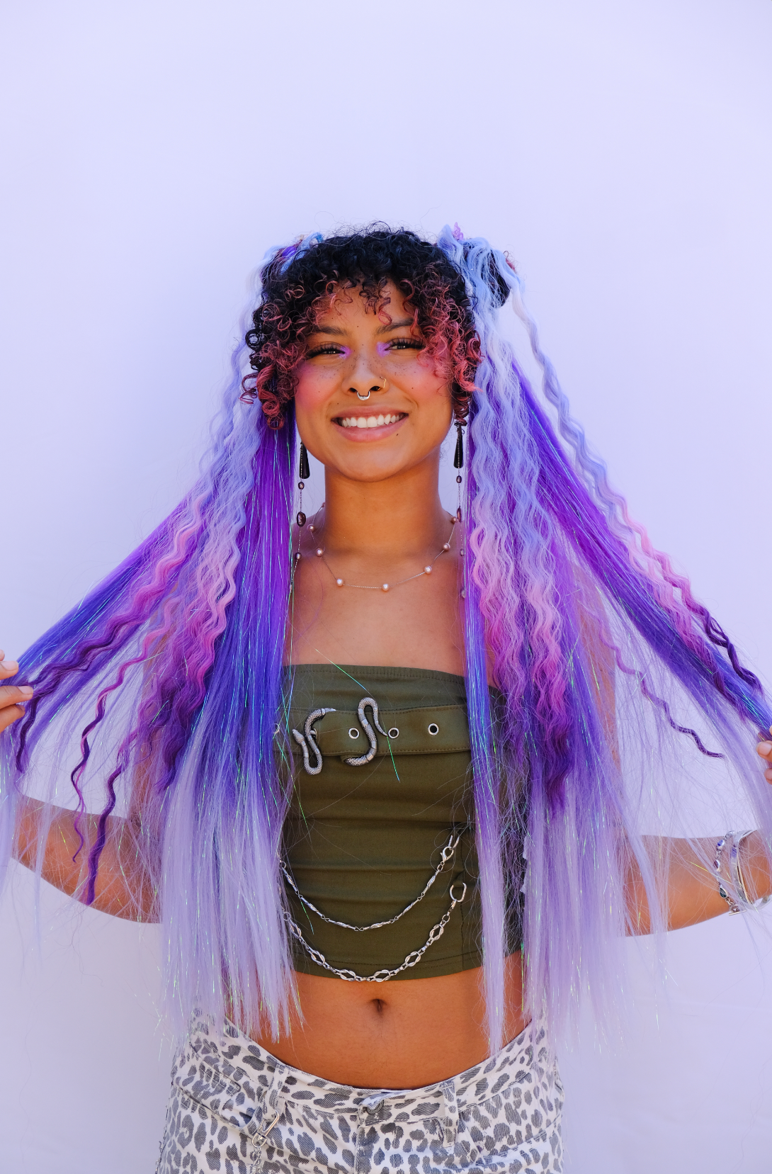 Let Us Laugh - Ombré Tinsel Braiding Hair