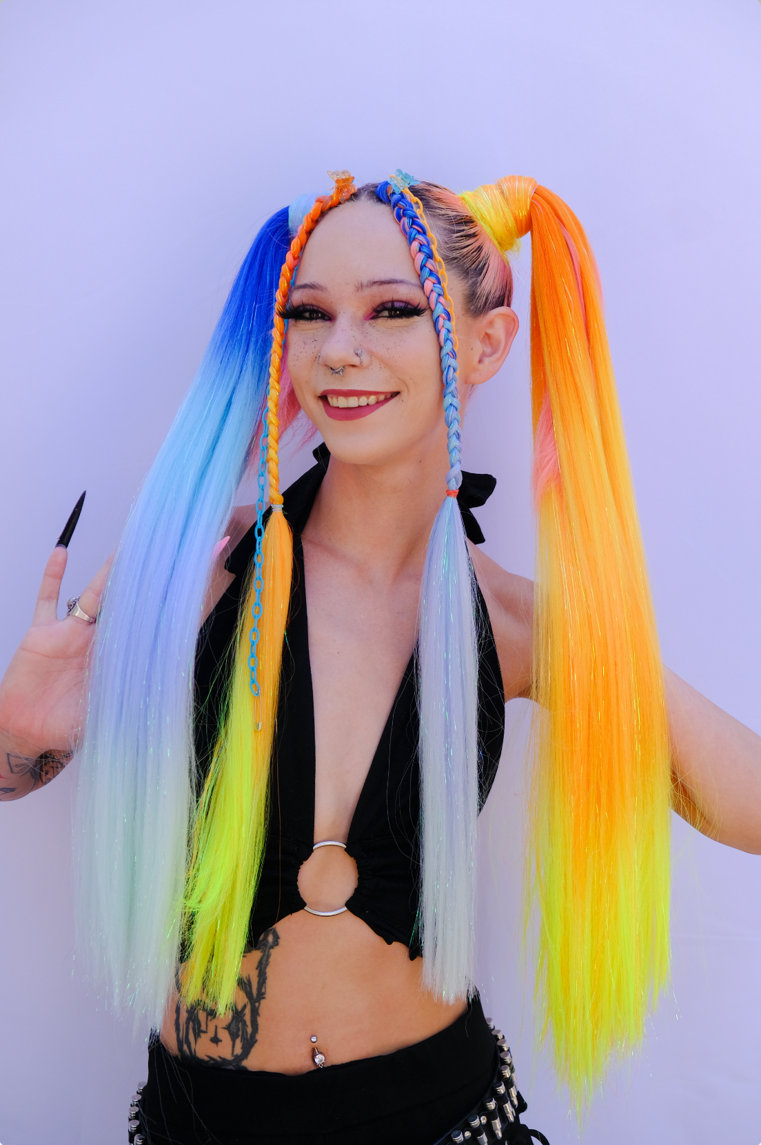 Stockade - Ombré Tinsel Braiding Hair