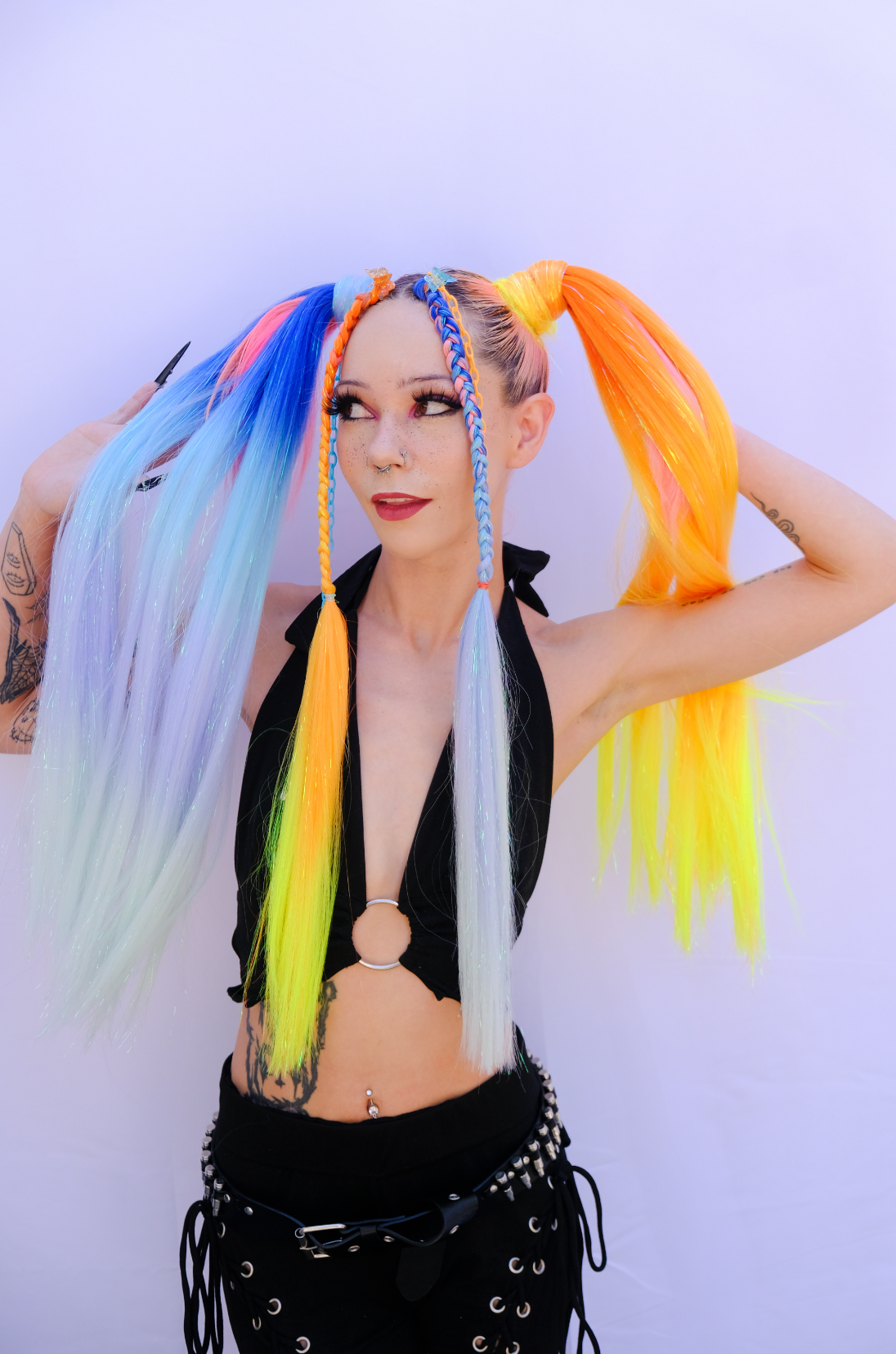 Blue Juice - Ombré Tinsel Braiding Hair