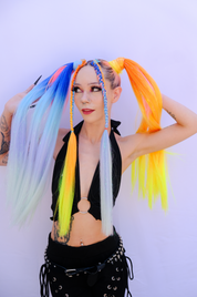 Blue Juice - Ombré Tinsel Braiding Hair