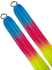 Sin City - Long Ombre Tinsel Ponytail Extension