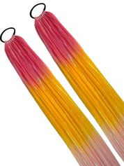 Tangerine Dream - Long Ombre Tinsel Ponytail Extension