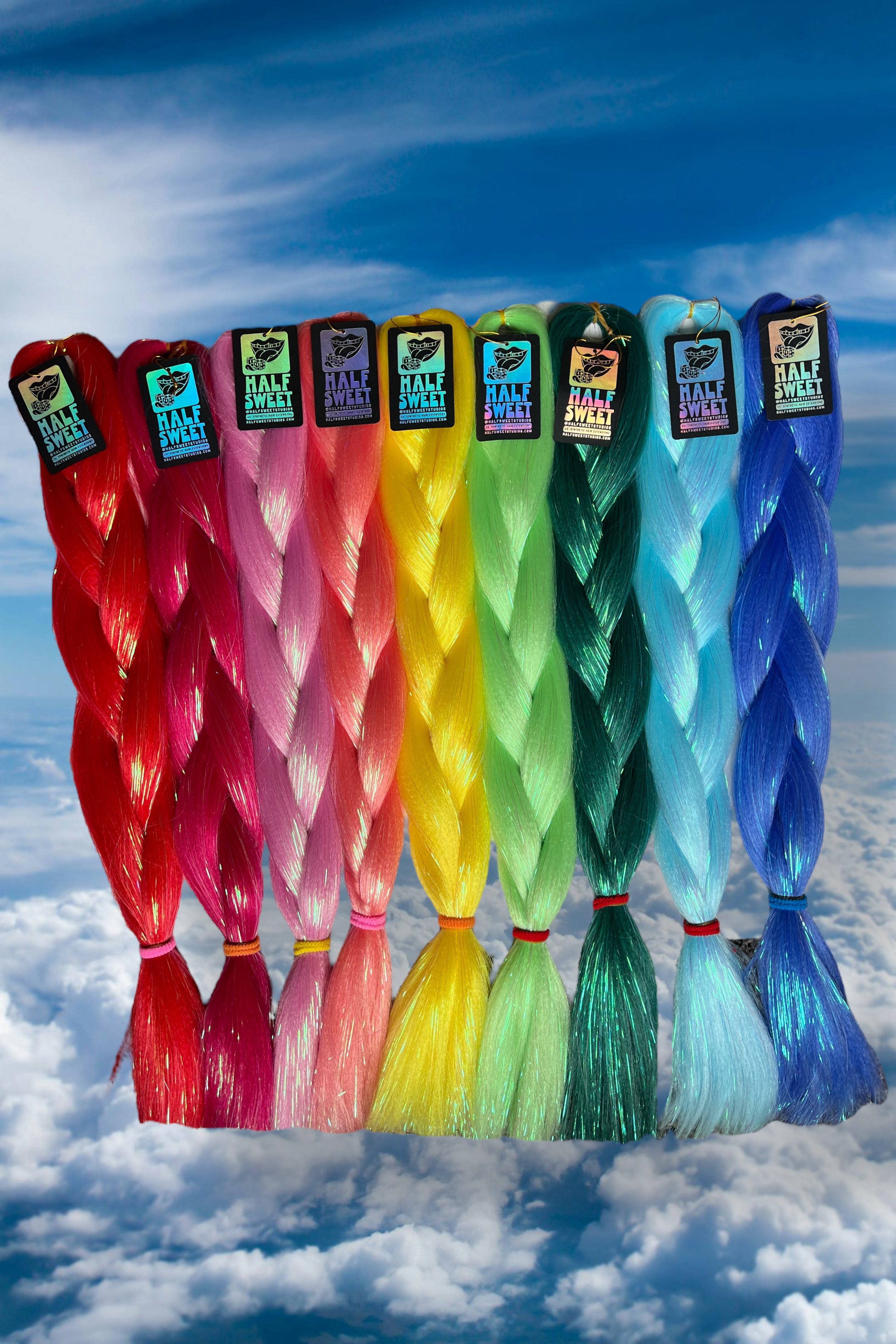 Rainbow Braiding Hair Bundle - Tinsel