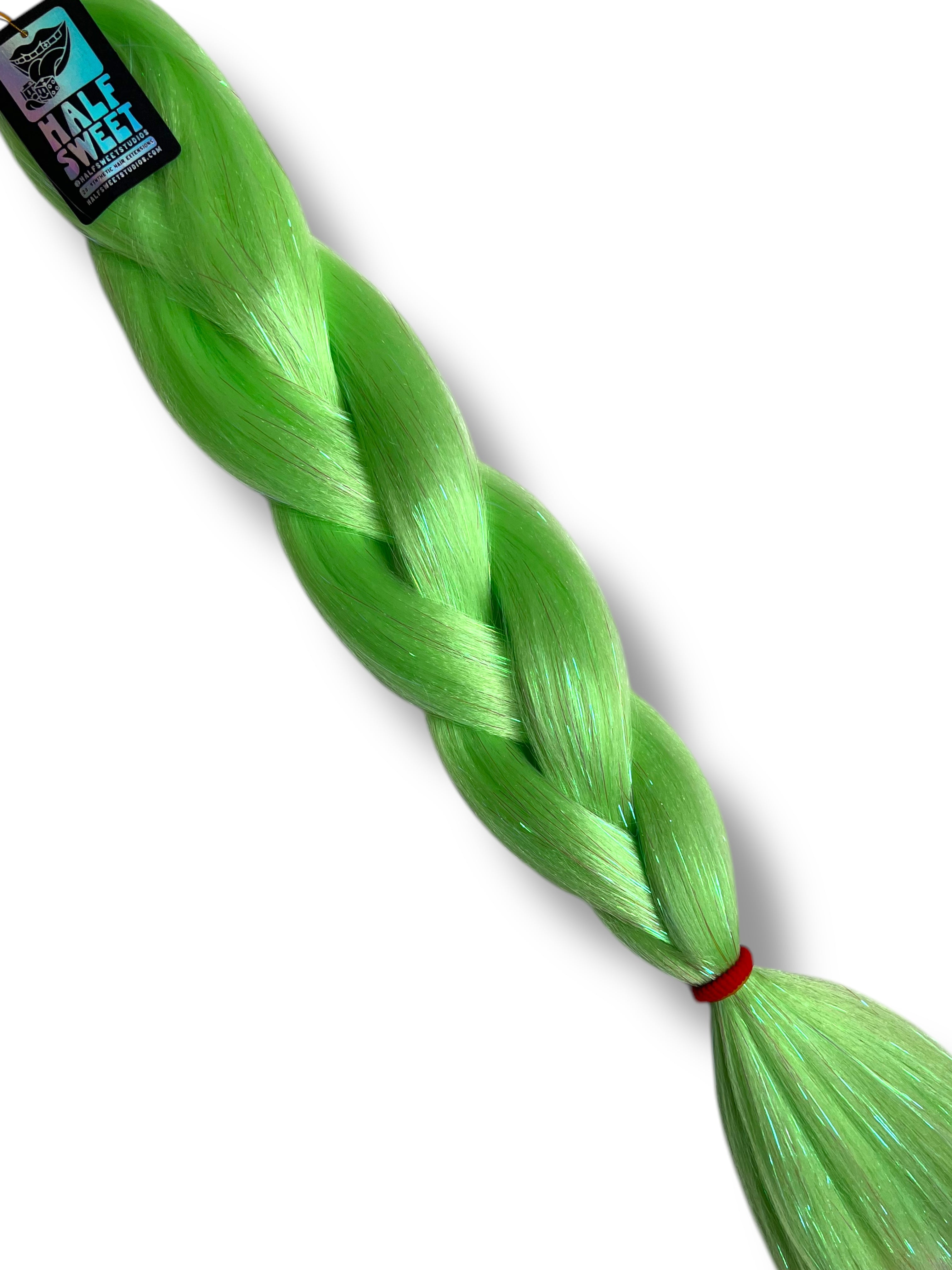 Trashcore - Icy Green Tinsel Braiding Hair