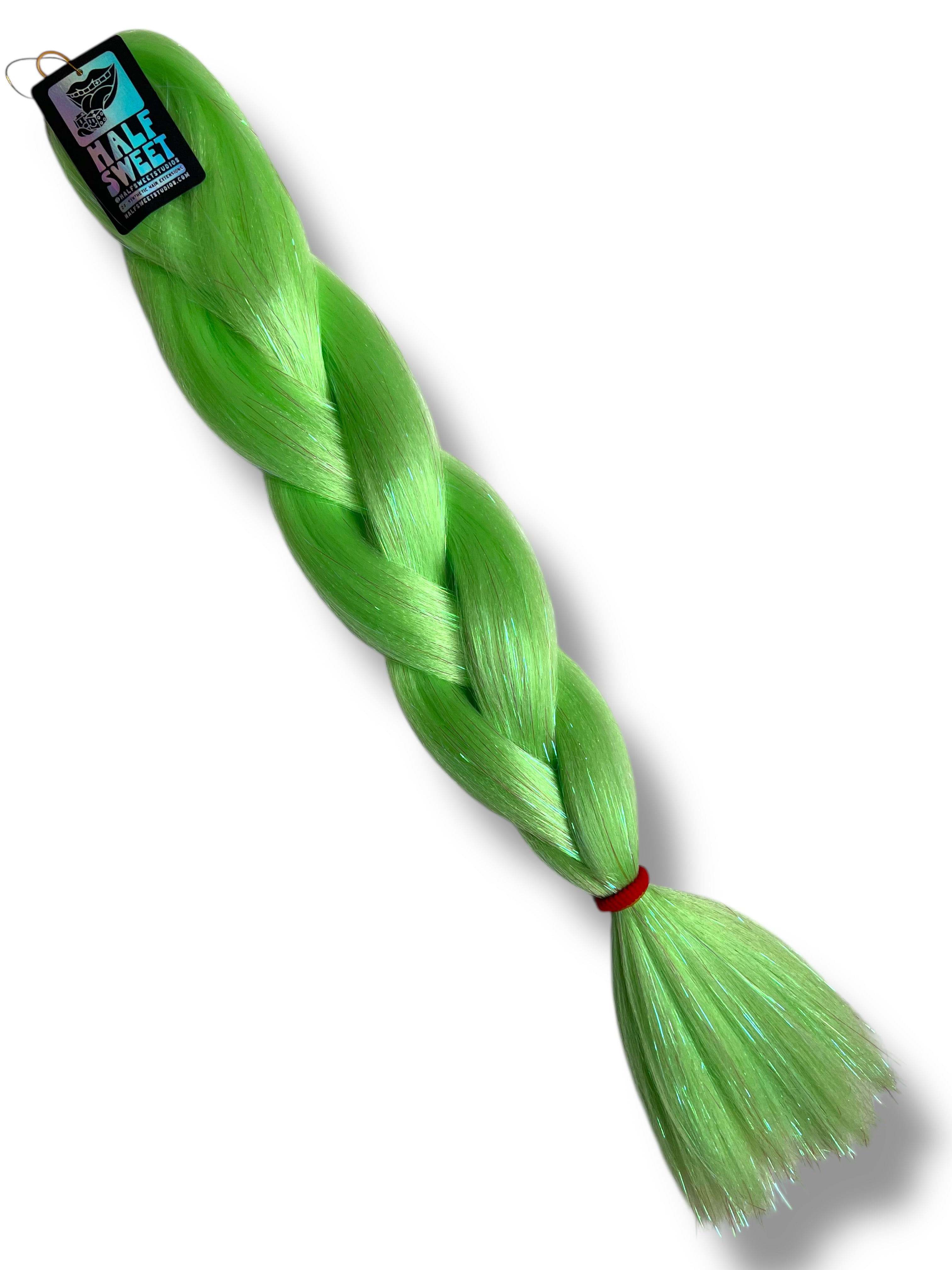 Trashcore - Icy Green Tinsel Braiding Hair