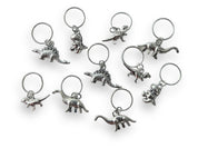 Silver Dino Charm 10 Pack